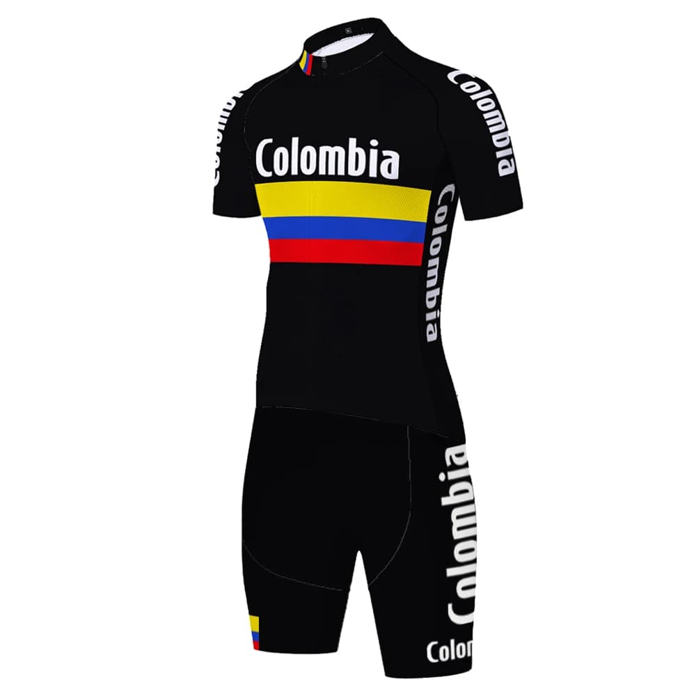 2023 Colombia Team Maglia da ciclismo TDF Set Kit di abbigliamento da uomo Camicie da bici da strada Tuta da bicicletta Pantaloncini con bretelle Maillot ciclismo MTB