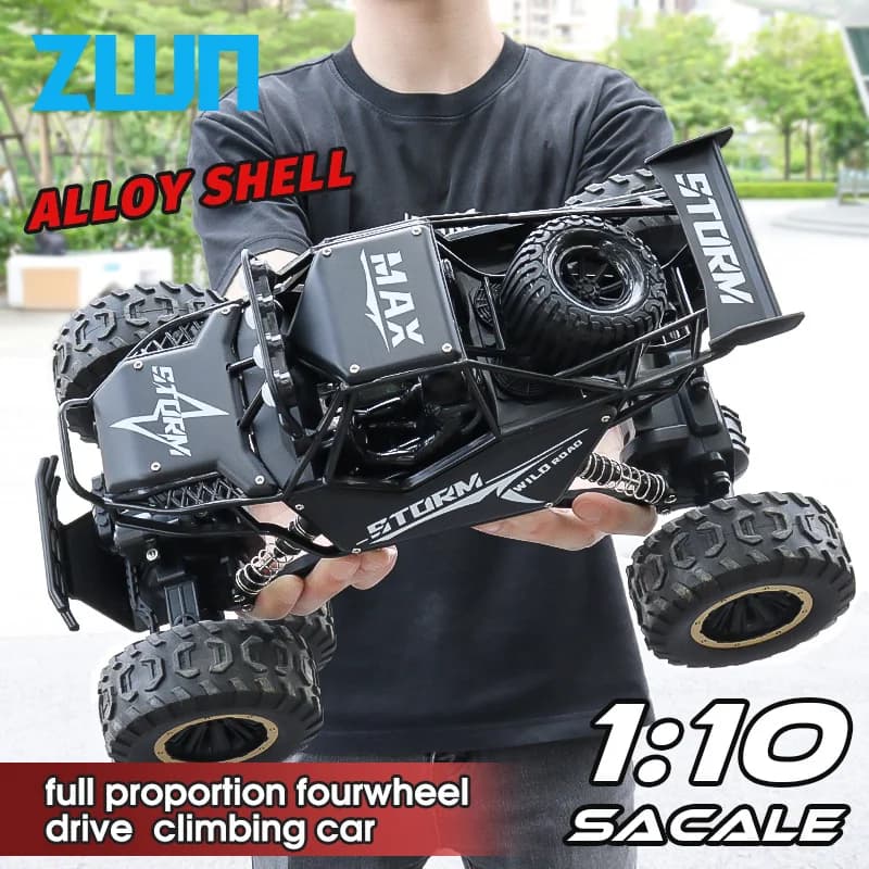 ZWN 1:10 Jumbo Size Buggy telecomandato Proporzione completa a quattro ruote motrici Arrampicata RC Auto giocattolo per bambini e adulti