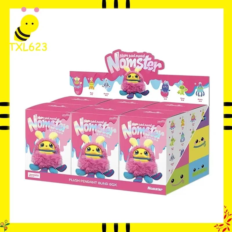 Nomster Nom Bad Mood Blind Box Portachiavi Peluche, Simpatico Ciondolo per Borsa, Giocattolo da Collezione