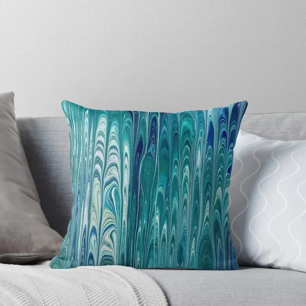 Blue and Green Abstract Drop Art Cushion Shooting Cushion Ornamental Pillows Decorative Cushion Decoration Custom Photo