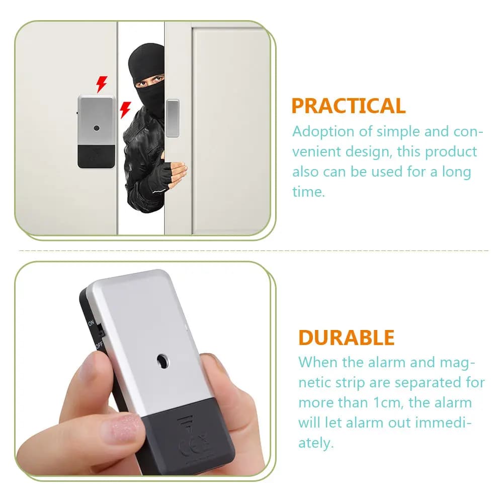 Sensore Magnetico per Allarme Porta e Finestra, Sensore di Sicurezza ad Alto Volume per Protezione di Casa, Ufficio, Negozio, Garage, Appartamento
