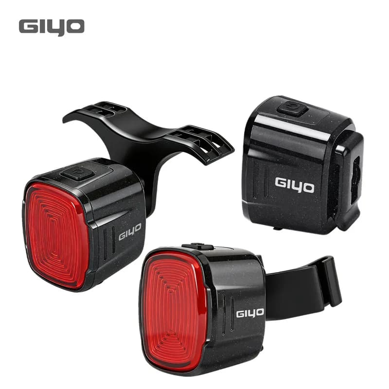 GlYO Bike Tail Light - Super Bright & USB Rechargeable Waterproof Safety Flashlight for Night Cycling on Road/Mountain Bike