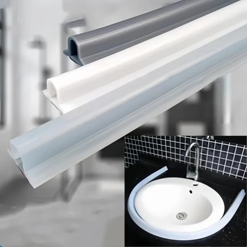 Silicone shower dam Flood barrier Bathroom Water Stopper Blocker 3M Self adhesive Dry Wet Separation Door Bottom Sealing Strip