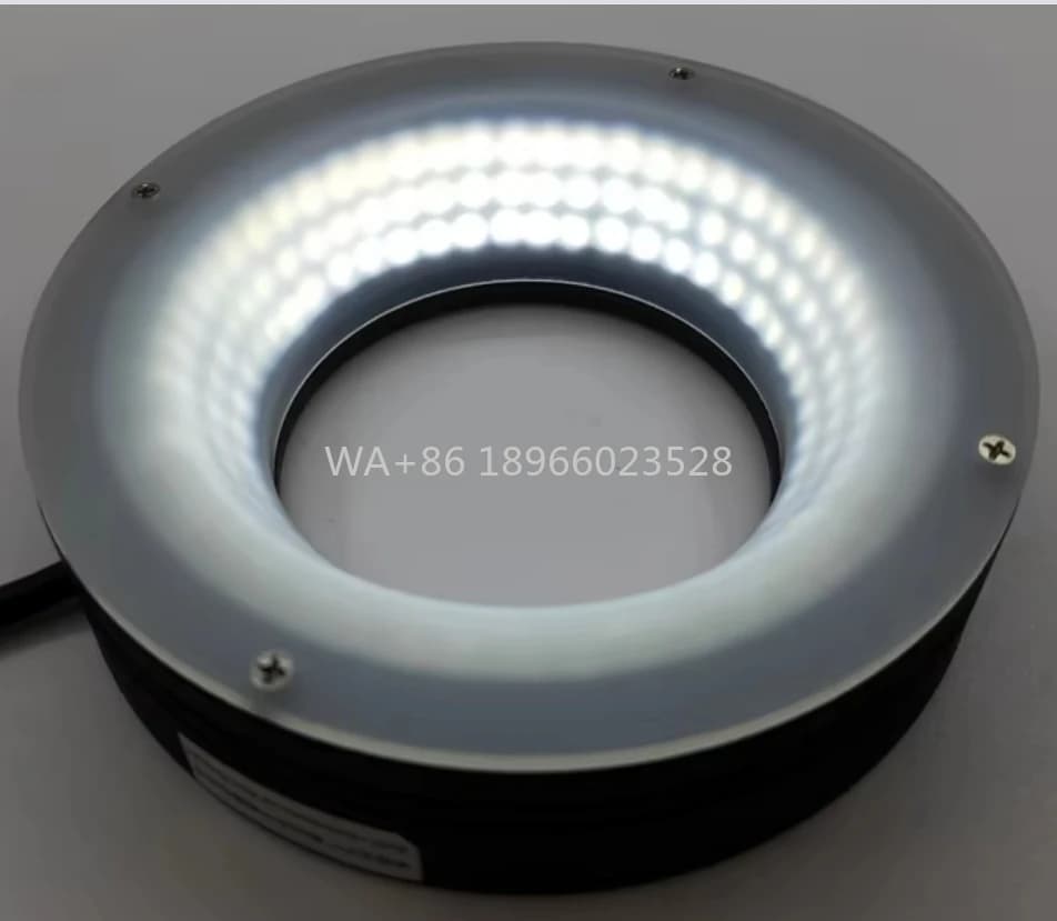Adjustable LED ring light source with 50 mm inner diameter for artificial vision
