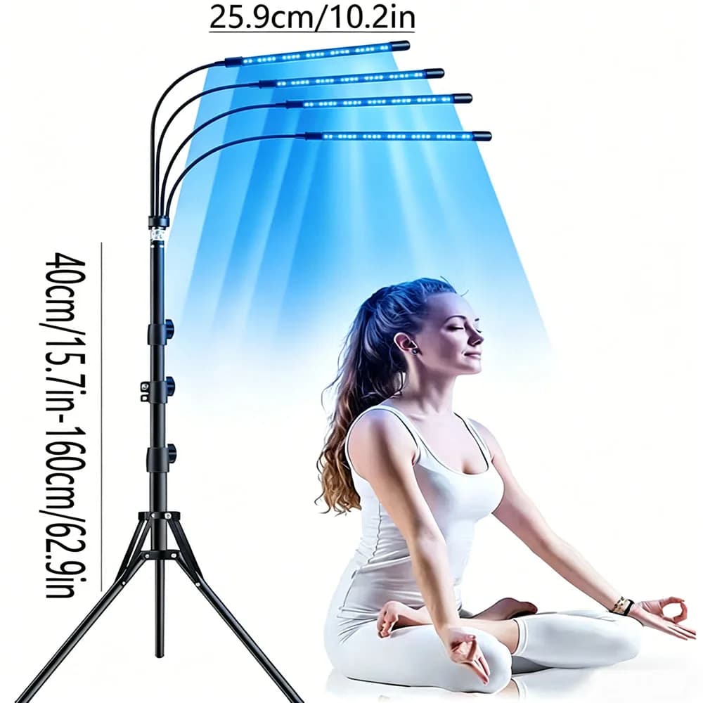 LED photon beauty instrument, USB blue light 460NM, with floor tripod, suitable for home care tanning exercise.