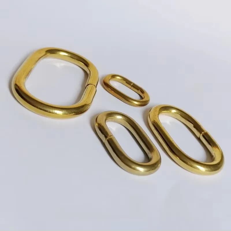 2/5/10 pezzi in ottone massiccio O Ring fibbie per tracolla borsa 16-24mm portachiavi chiusura guinzaglio per cani collare per animali domestici anelli accessori hardware fai da te