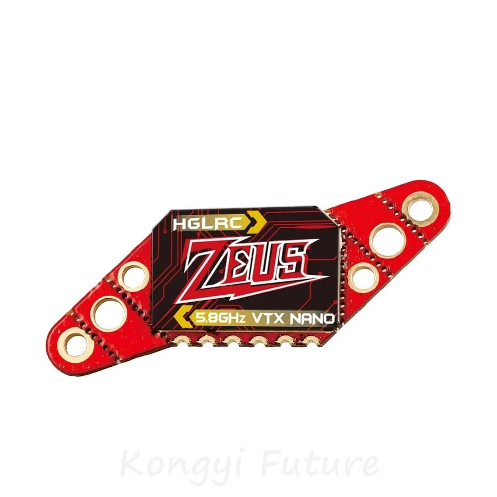 HGLRC Zeus Nano VTX 5.8G 350mW 40CH con Microfono Integrato, Supporto 16/20/25.5mm per Trasmettitore Multicottero RC