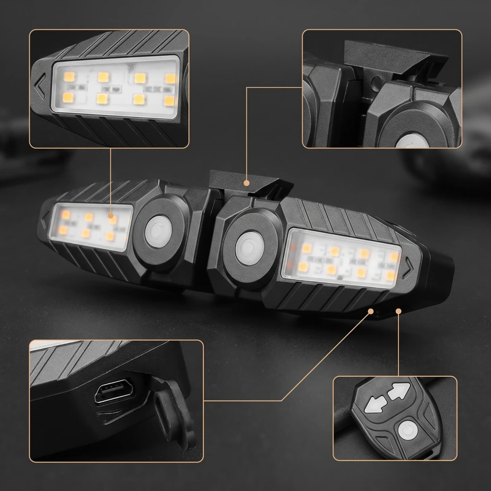 Bike Turn Indicator with Projection Detachable Cycle Tail Light with Wireless Controller for Cyclists, Night Riding, Cycling