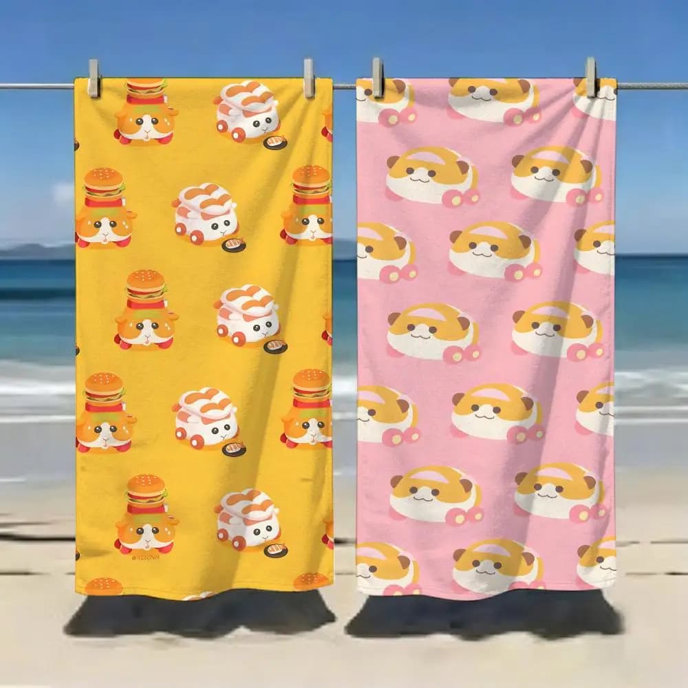 Animation P-Pui Pui Molcar Towel Microfiber soft Beach Towel for Travel Fitness Sauna Bathing Camping