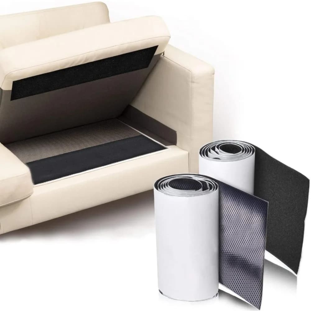 1Set/2Rolls 1/2/3meters Nylon Couch Cushion Non-Slip Grip Tape Adhesive Hook and Loop Strips for Fabric Outdoor Patio Cushions