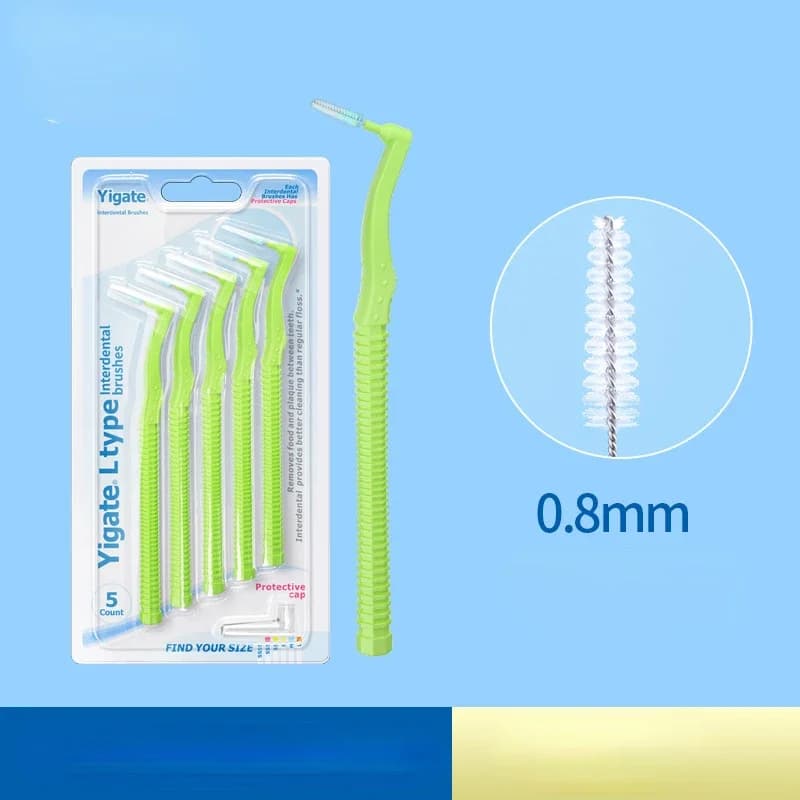 Interdental toothbrush for L-shaped gums, tooth cleaning sticks, dental instrument for adults