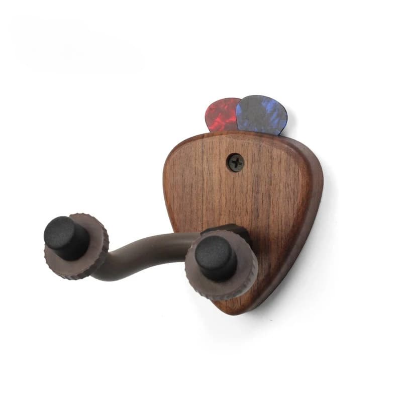 1PCs Black Walnut Guitar Hook Ukulele Electric Guitar Universal Hanger Zhongruan Pipa Wall Hanging Display Stand
