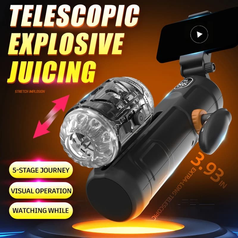 Rotazione telescopica 10 frequenze Succhiare la tazza automatica della masturbazione della vagina Pompino 18+ Giocattoli del sesso Articoli per adulti Masturbatore maschile