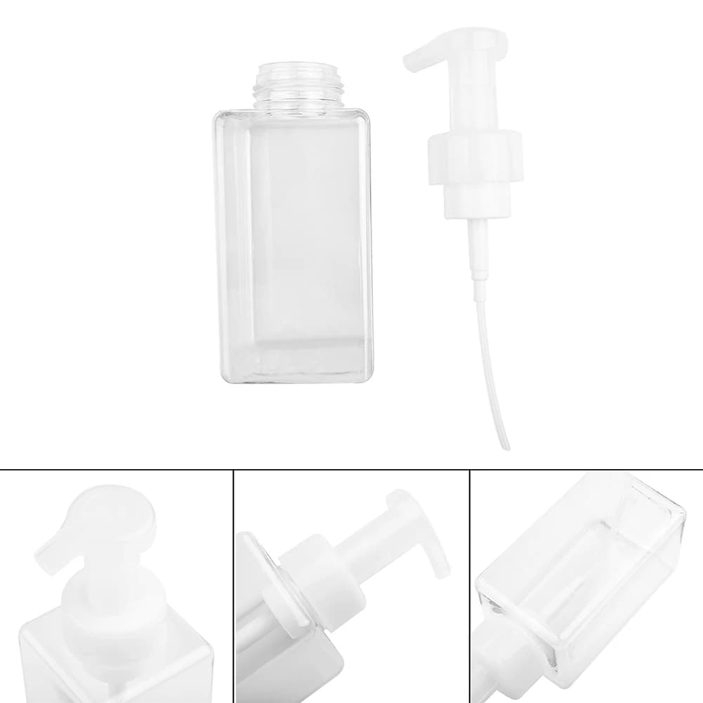 450ml Pump Bottle Bathroom Foam Empty Transparent Clear Plastic Reusable Travel Dispenser Soap Foaming Suds Hot