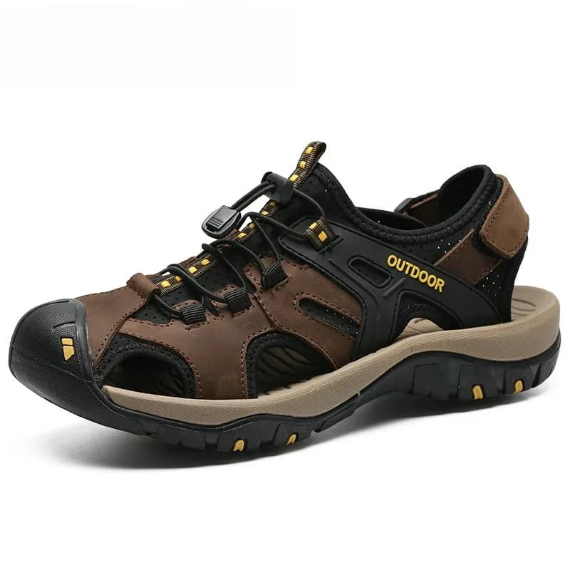 MAIJIAKA Hot Sale Summer Men's Sandals Outdoor Non-slip Men's Beach Sandals Handmade Genuine Leather Men's Shoes Men Sneakers