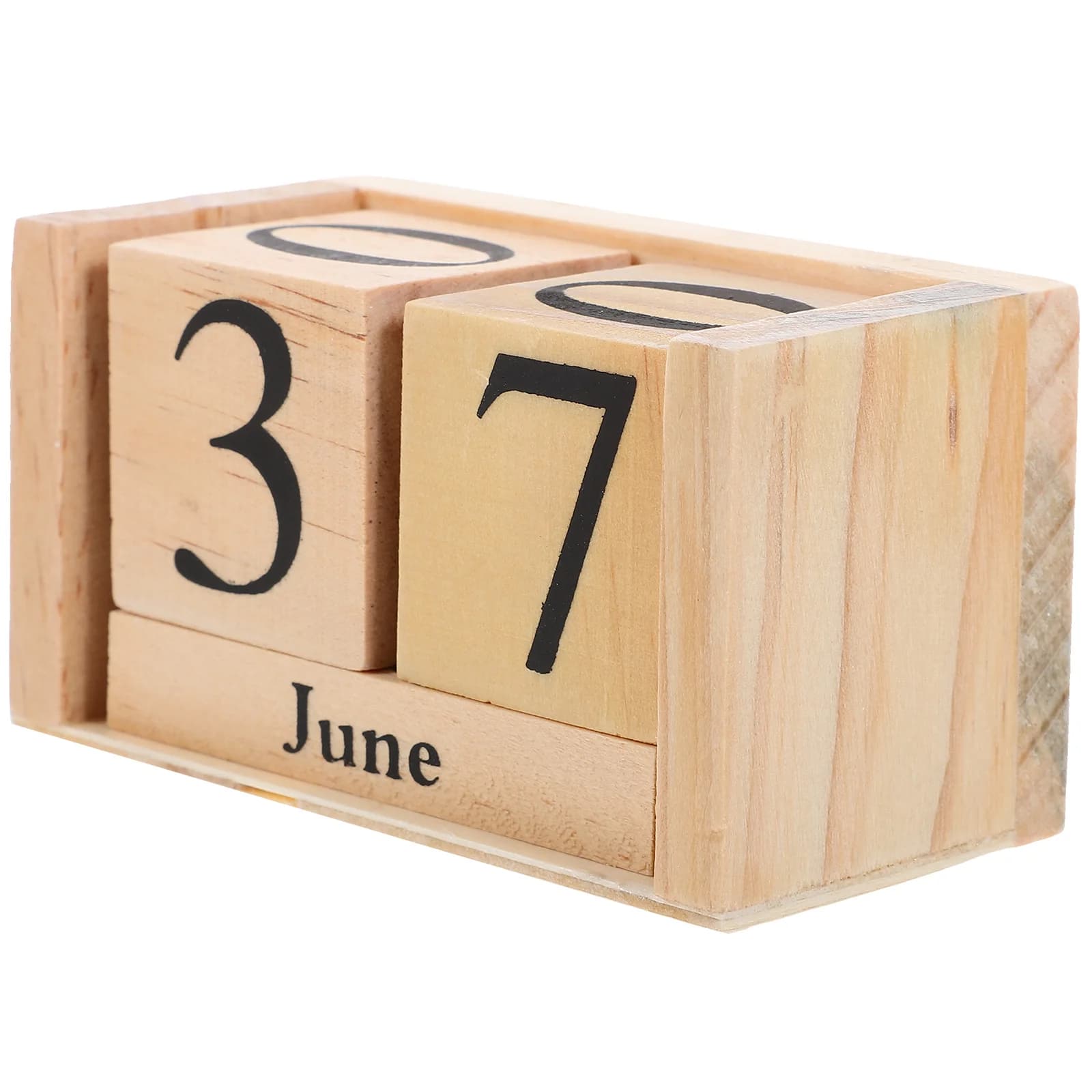Calendario da tavolo 2025 per uso domestico, blocco di legno, decorativo, perpetuo, elegante, da tavolo