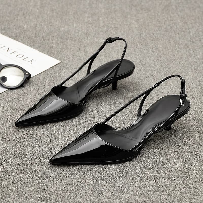 Women's Summer Sandals with Low Heel, Elegant Shoes with Spillo Point, Women's Day Sandals