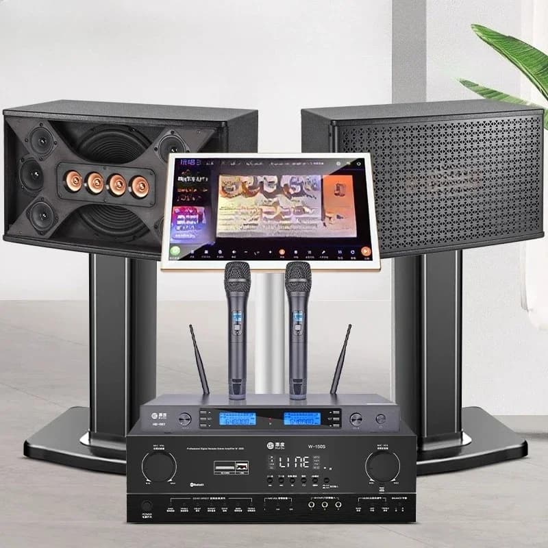 Set Audio per Karaoke Domestico, Macchina All-in-One con Touch Screen per Performance e Jukebox