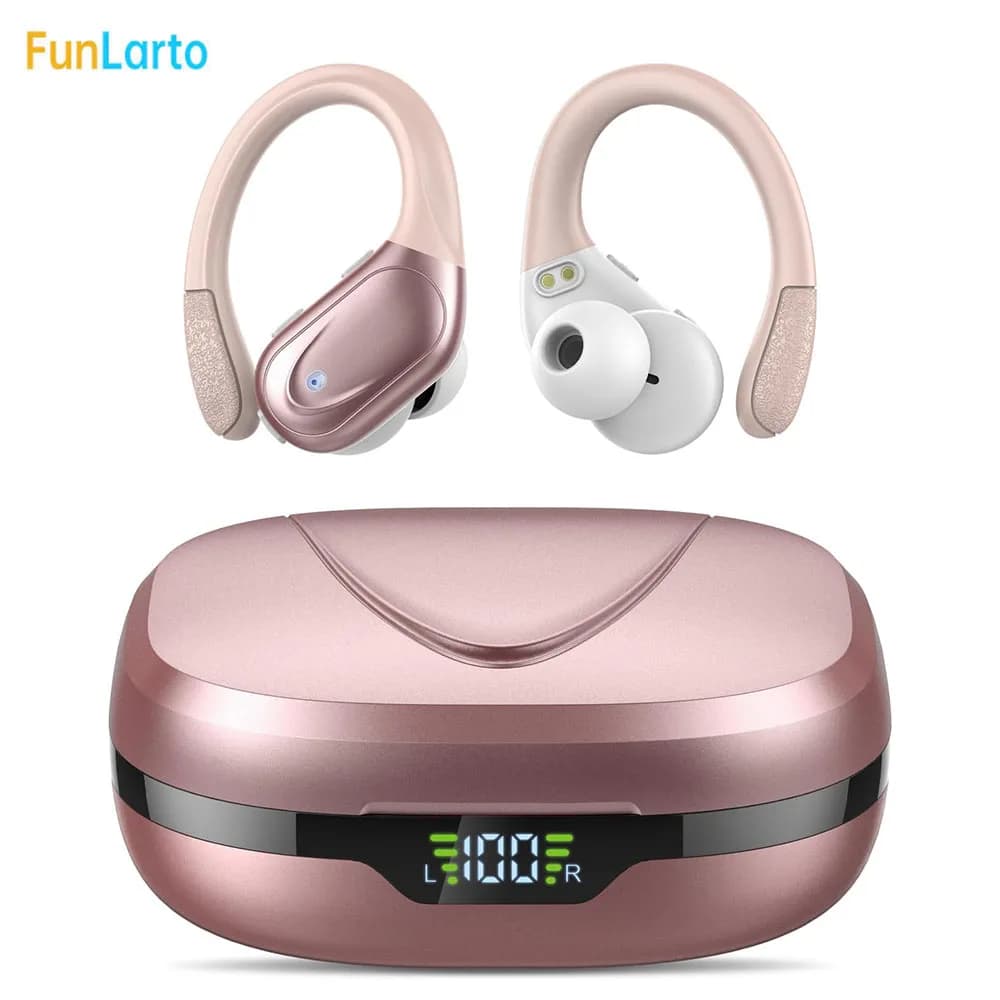 Cuffie wireless sportive Auricolari wireless TWS Auricolari Bluetooth 5.3 con microfono con cancellazione del rumore ENC IP7 impermeabile per la corsa