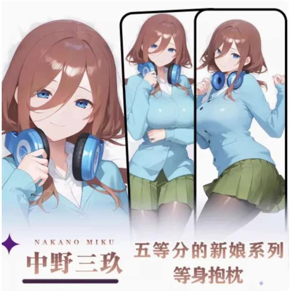 The Quintuplets Quintuplets Nakano Miku Anime Sexy. Dakimakura body pillow pillow case that embraces pillow bed linen