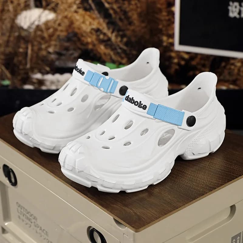 Zoccoli Estivi da Uomo per Esterni, Scarpe da Spiaggia, Antiscivolo, Anti-odore, Punta Chiusa, Sandali Sportivi Casual da Donna per la Guida