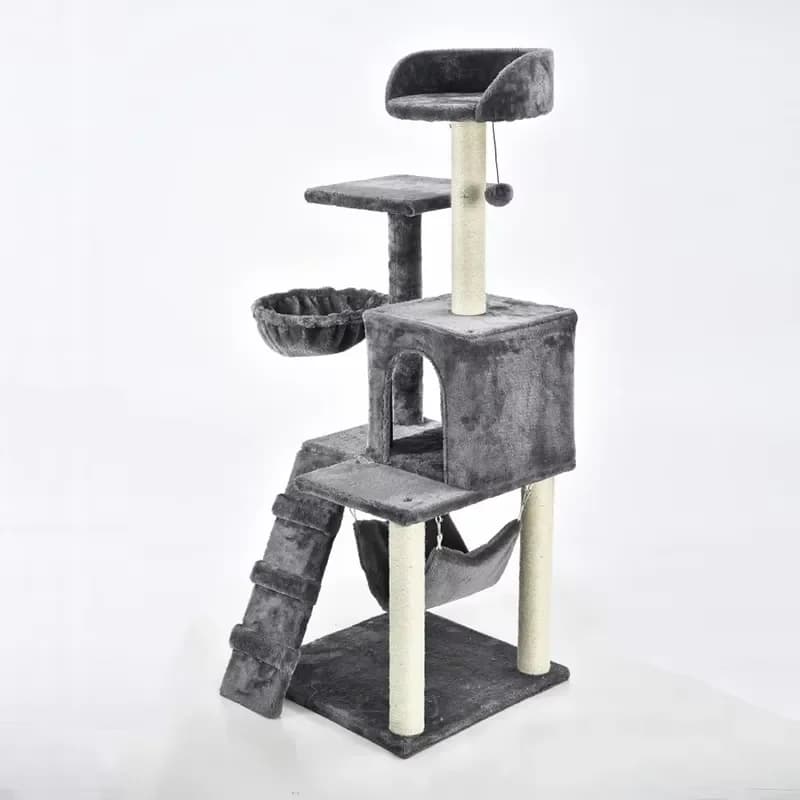 Petstar Luxury Pet Scratch Tower Multifunction Wood Cat Climbing Tree Condo