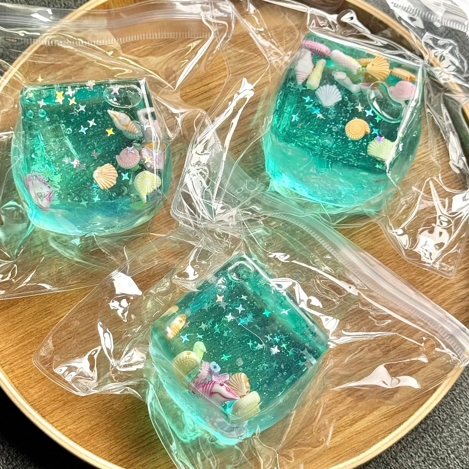 Cubo Antistress Morbido a Lenta Risalita, Giocattolo Sensoriale Fidget Oceanico per Autismo, per Bambini e Adulti, Regalo per Alleviare l'Ansia