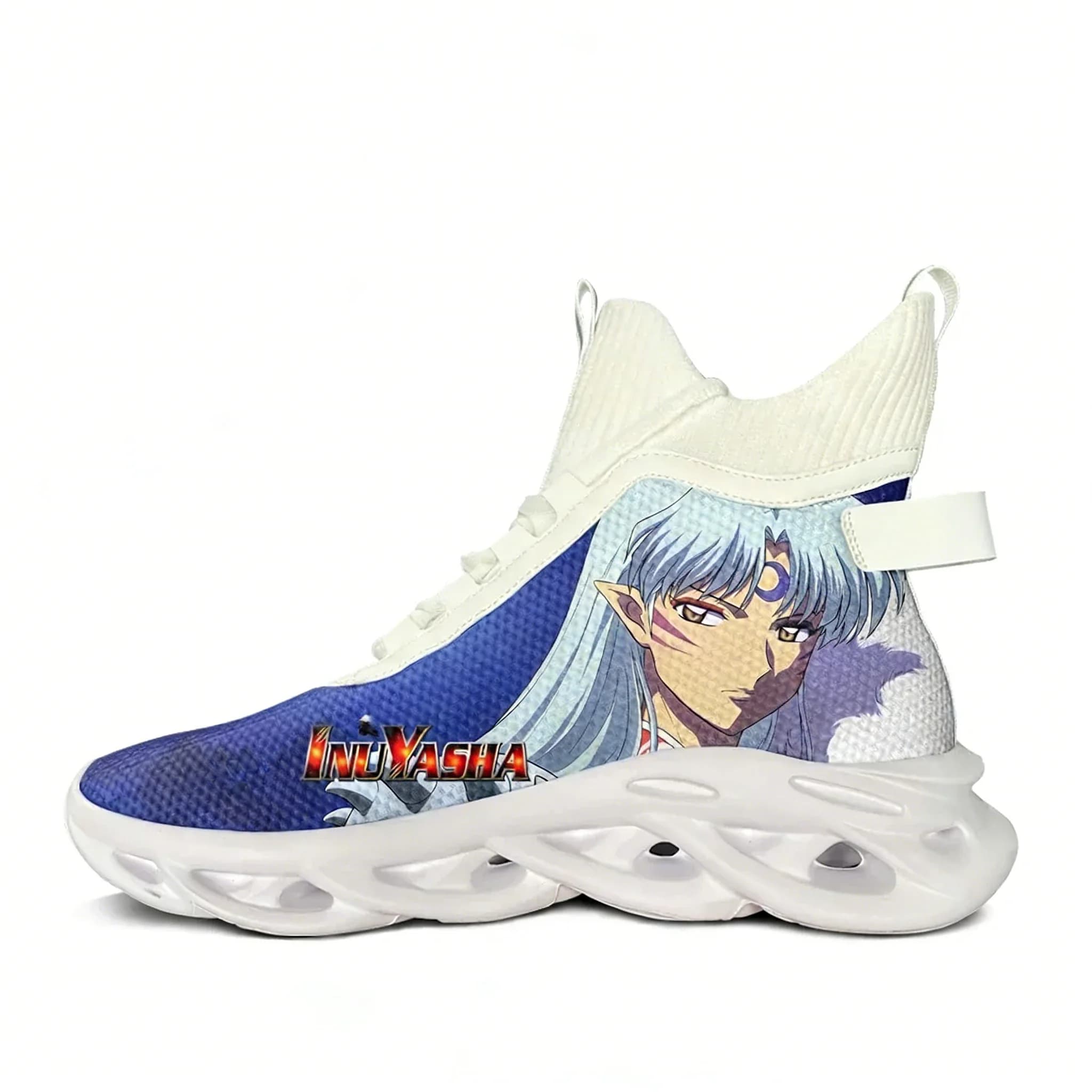 Inuyasha Sesshomaru High Top Flats Sneakers Scarpe sportive da uomo e da donna Scarpe da corsa Sneaker con lacci in rete Calzature personalizzate