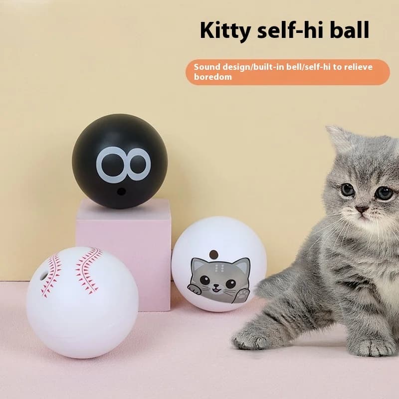 Palla giocattolo per gatti con erba gatta Gioco automatico Divertimento lancio Giocattolo interattivo per animali domestici per gattini Palla con erba gatta Giocattoli per animali Gatti Giocattoli per cani Gattino Albero per gatti