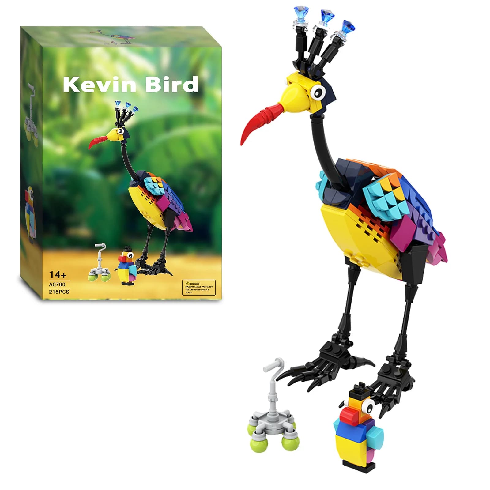 Kevin Bird Building Blocks Set Toy for Girls Adult Boys, Animal Cartoon Construction Brick Toys for Valentine's Day Gif