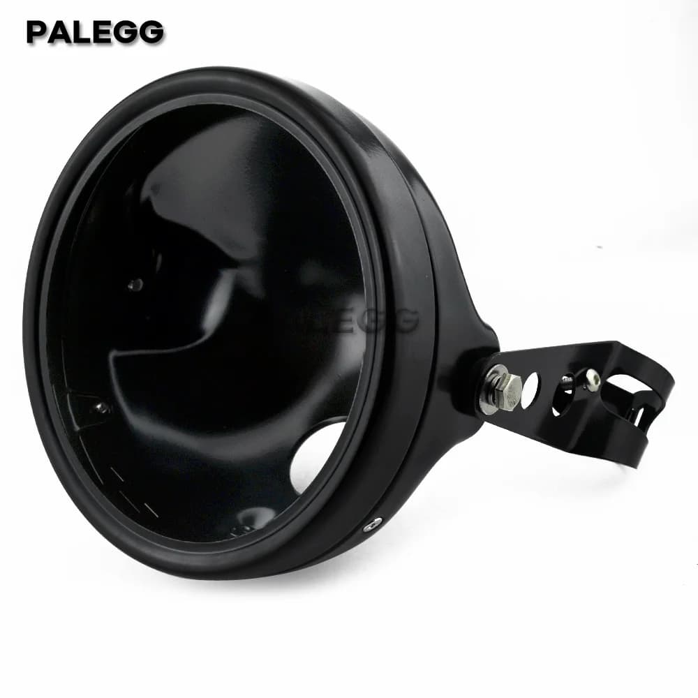 Secchio per montaggio laterale della luce dell'alloggiamento del faro dell'alloggiamento del faro del motociclo da 7 "per faro a conchiglia personalizzato da 7 pollici Harley
