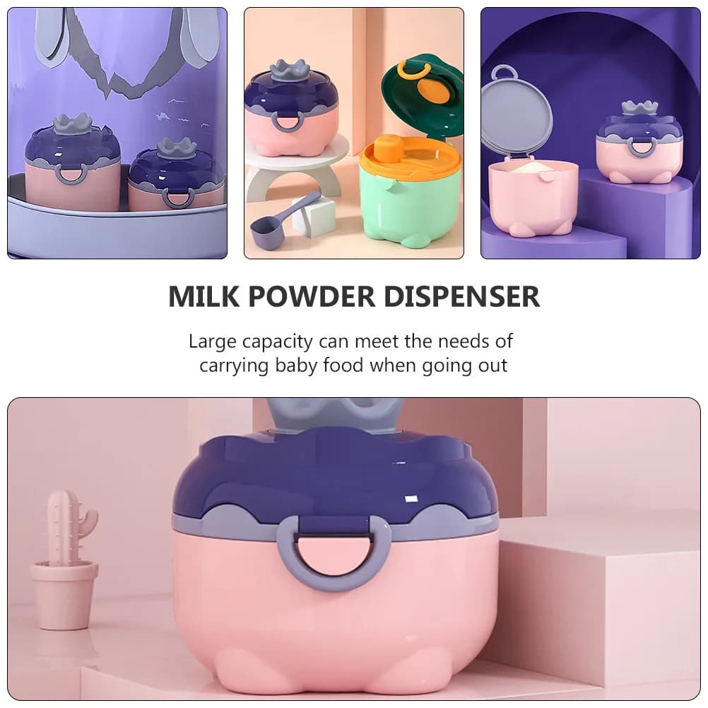 Dispenser per latte in polvere da 2 pezzi, contenitore portatile sigillato per alimenti per neonati, contenitore per latte in polvere, contenitore per snack e frutta anti-goccia