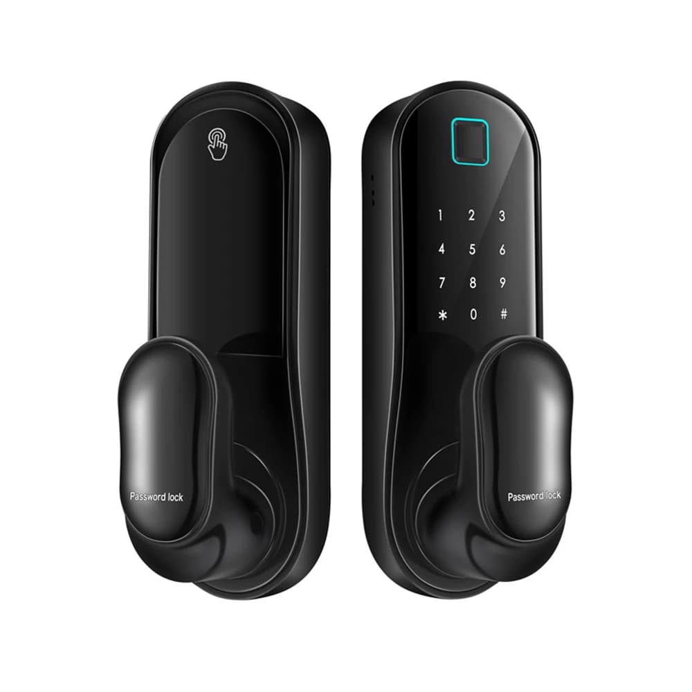 Smart Door Lock maniglia della serratura della porta d'ingresso senza chiave con 2 carte e 2 chiavi serratura biometrica App WiFi remoto per porta da 30-60mm
