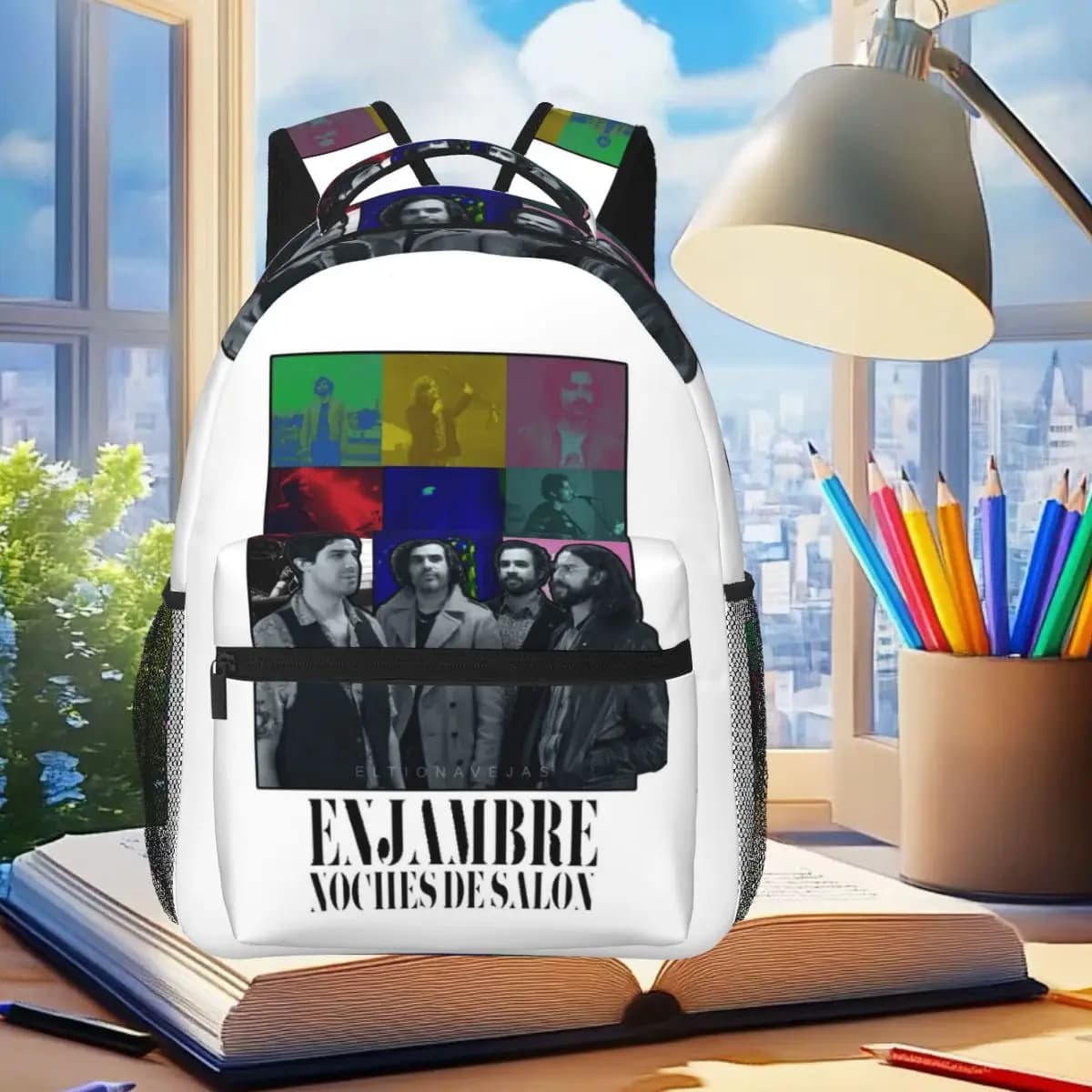 Enjambre Band Merch Backpack Student Boys Girls BookBag Children School Bag Laptop Shoulder Bags for Men Women