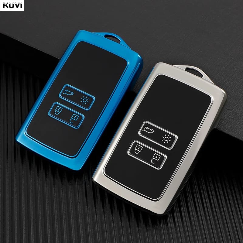 TPU Car Key Case Cover Fob Shell For Renault Koleos Kadjar Captur Megane Clio Scenic Talisman Arkana For Dacia Sandero Card Fob