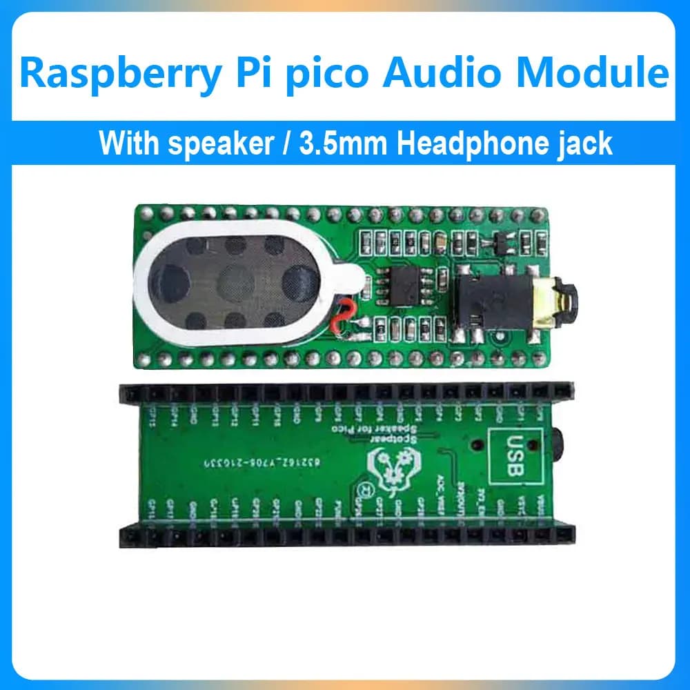 Raspberry Pi Pico Audio Module Expansion Card With 3.5mm Headphone Jack Speaker Comes with Playable Programs