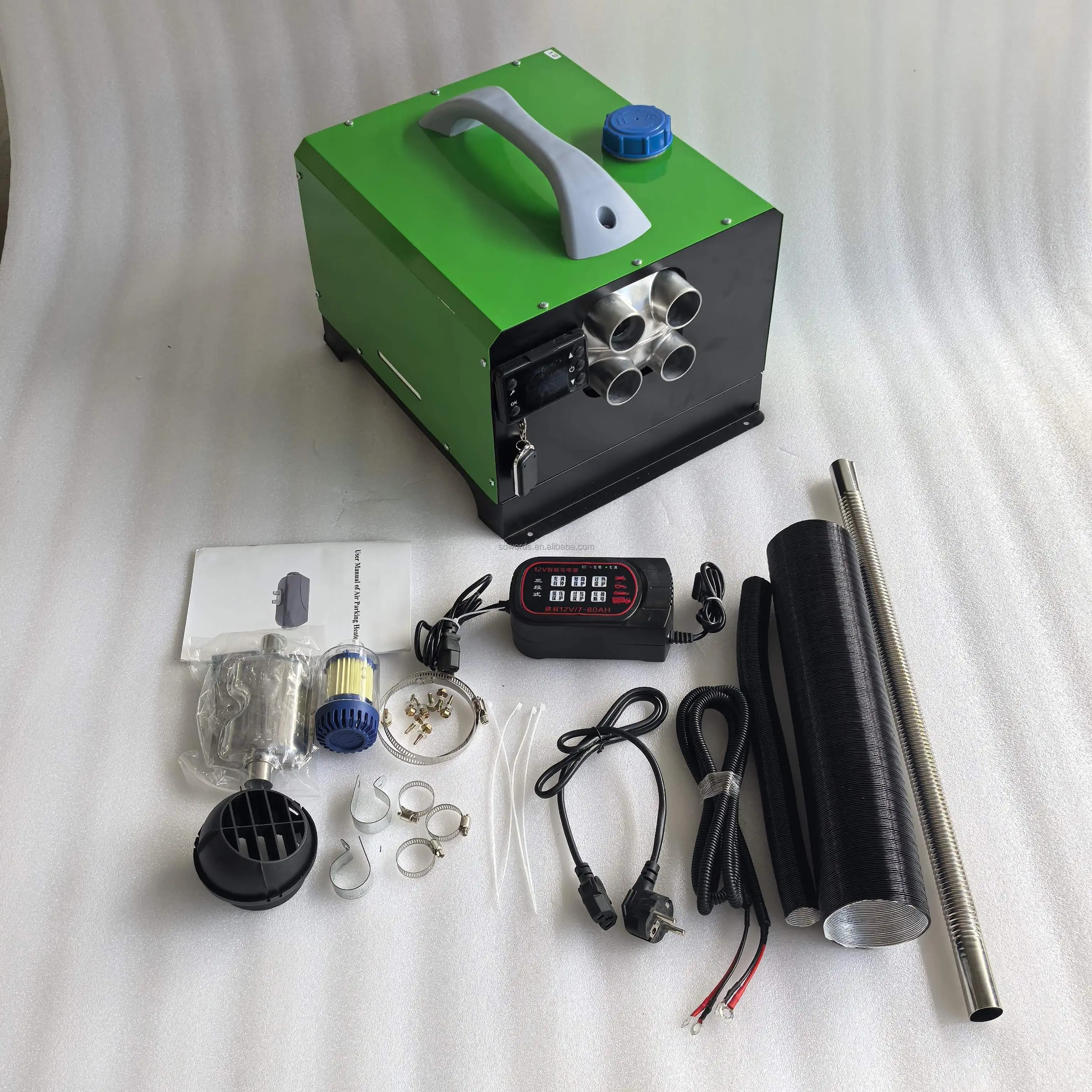 Riscaldatore ad Aria Diesel Portatile DC 12V 24V 2KW 5kw 8kw 220V per Casa con Monitor LCD e Telecomando per Camion, Camper, Roulotte