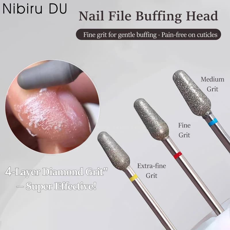 Diamond Sand Nail Files Drill Cuticle Polishing Bit Nails Grinding Head Electric Manicure Polish Cuticle Clean Nail Tool