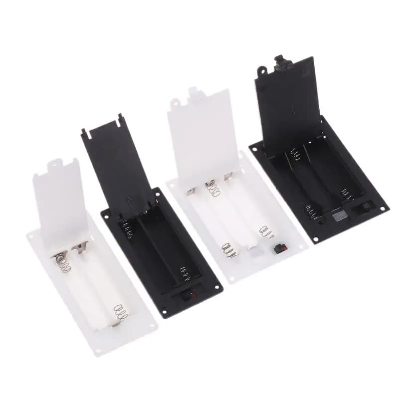 (YY) 3 Pz/1 Pz 2025 Nuovo 2x3x AAA Rettangolare Incorporato Porta Batterie Scatola di Immagazzinaggio Custodia con Interruttore di Copertura Batterie Borsette di Plastica