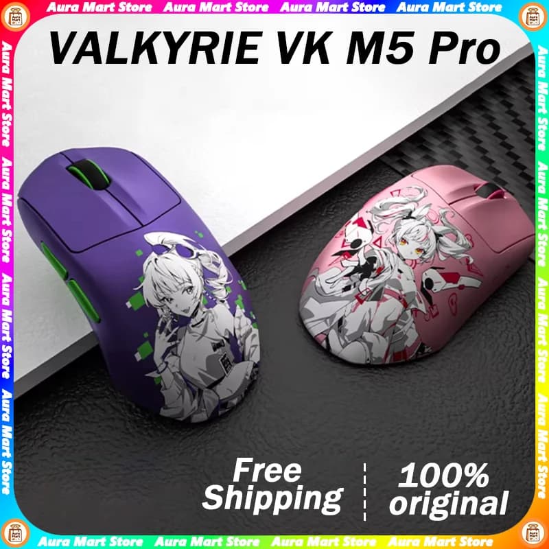 NEW VALKYRIE VK M5 Pro Wireless Gaming Mouse Three-mode Wired 2.4G Bluetooth Low Latency Lightweight Mouse Esports with Receiver