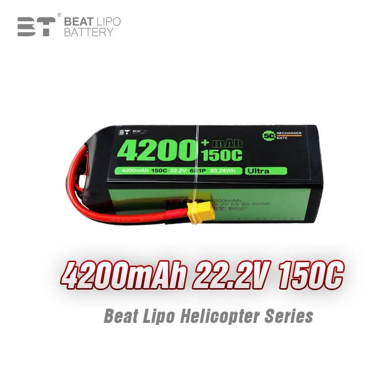 Batterie per Auto RC 6S 4200mAh, Parti per Modelli RC, Batteria Lipo 22.2V 150C per Elicotteri e Robot RC