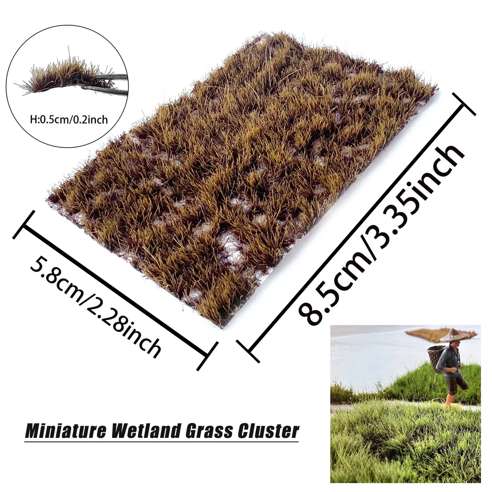 5 mm miniature Wetland grass cluster artificial plants for Ho N DIY modeling Railway/Warland Playground/table layout/Diorama
