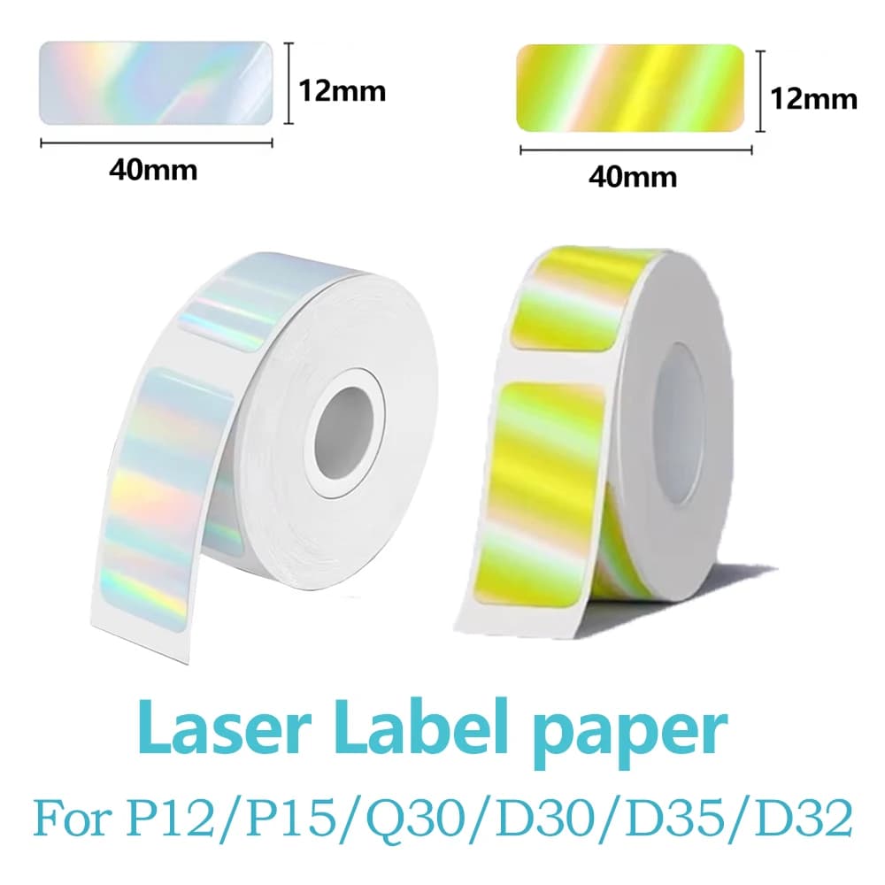 1 rotolo di carta per etichette laser compatibile con etichettatrice Phomemo D30 Q30 Marklife P11 P50 L12 DELI Q2