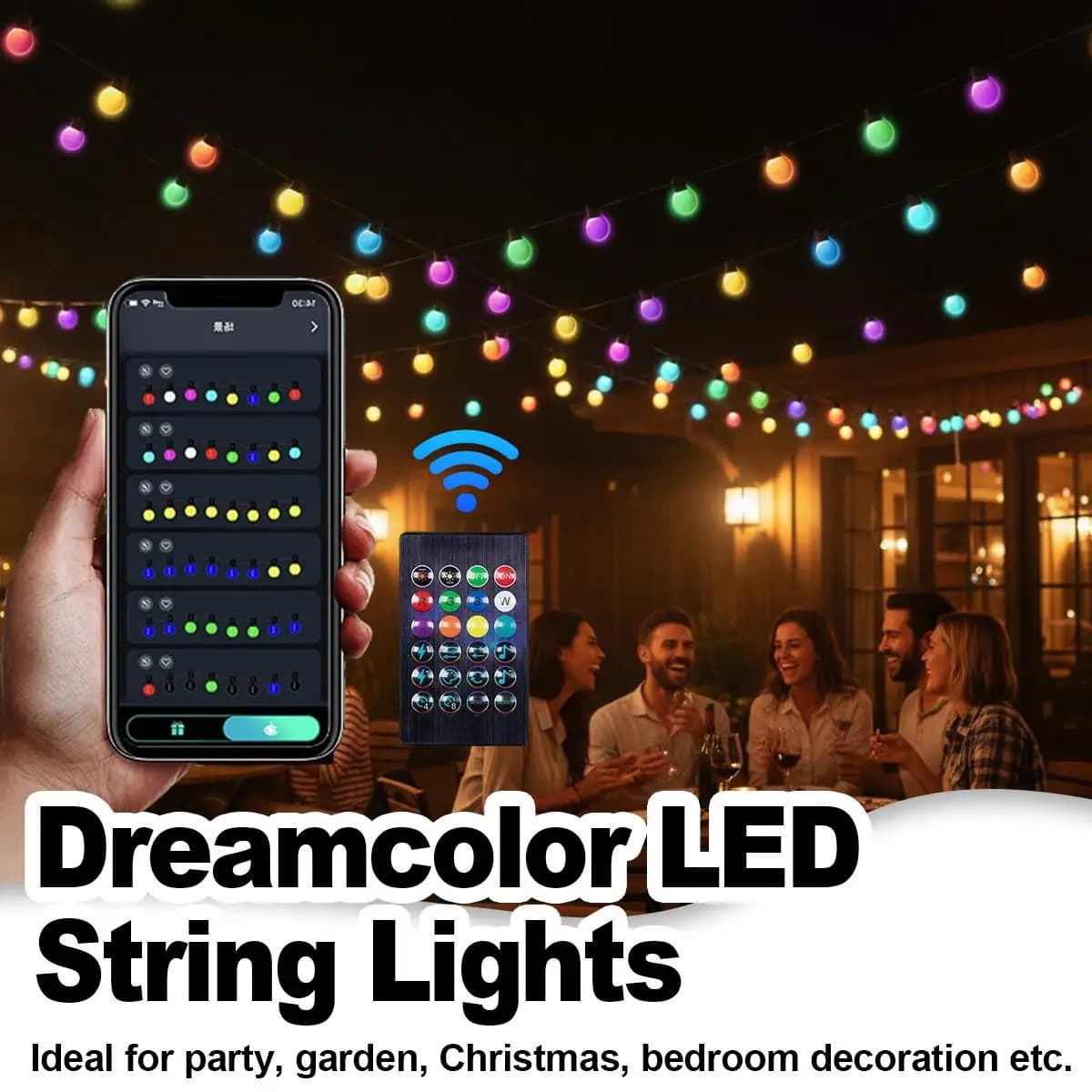 Luci Fatate Programmabili con Controllo App, Ghirlanda Impermeabile con Timer per Esterni, Patio, Campeggio, Feste, Decorazioni LED Artistiche per Stanze