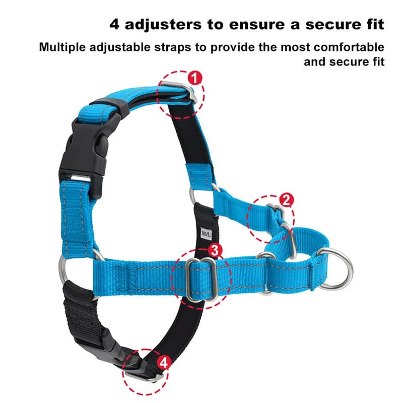 Easywalk Explosion-Proof Dog Leash for Diving Fabric, Husky and Medium-Large Dogs, Pet Chest Harness Vest Style