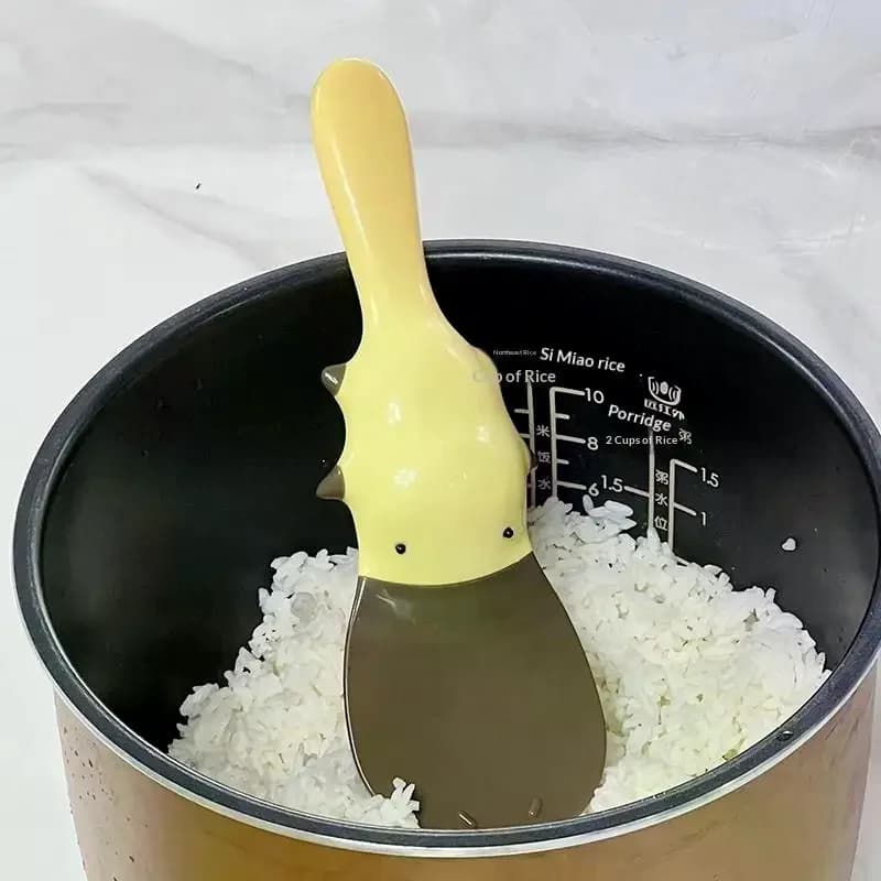 Cucchiaio Creativo per Riso a Forma di Becco di Anatra, Antiaderente, Contenitore per Riso, per Cuociriso, Grado Alimentare, Resistente alle Alte Temperature, 1 Pezzo