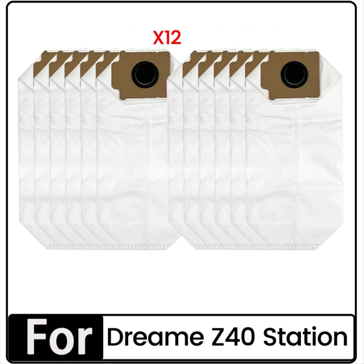 NEW 12PCS Dust Bags for Dreame Z40 Station Parts for Vaccum Cleaner Replacement Bag for Nonwoven Powder Sweat Bag