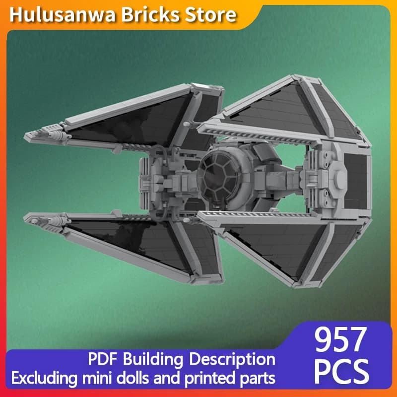 Star Movies Model MOC Building Brick Interceptor Fighter Jet Modular Technology Children Holiday Gifts Assemble Toys Suit