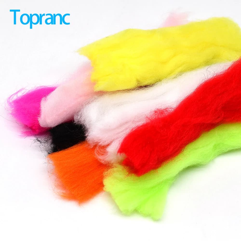 8Packs Synthetic Fiber Fly Tying Material 15cm Long Streamer Dubbing Fluff DIY Artificial Trout Bass Lure Bait Fly Fishing