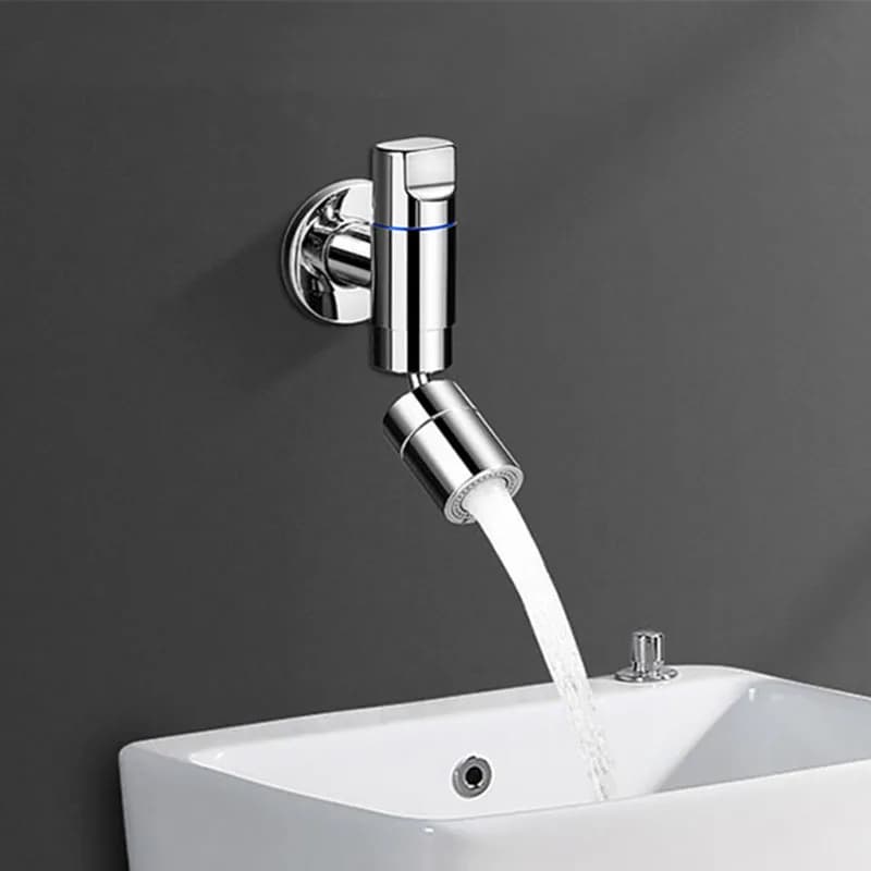 Stainless Steel Single Cold Faucet G1/2 In-wall Cleaning Room Mop Pool Faucet Bathroom Cleaning Faucet Mini Space Saving